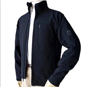 Tech By Tumi Soft Shell Full Zip Jacket Men's Medium Navy Blue p2.